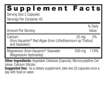 Marine Based Magnesium 500 mg - Natuurlijke Magnesium uit Aquamin® (90 capsules) - Nature's Answer - SuperfoodShop