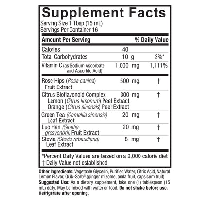 Vitamine C - 1000 + Bioflavonoïden – Vloeibaar – 240ml - Nature's Answer - SuperfoodShop
