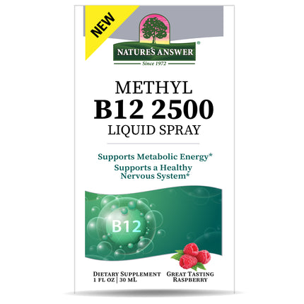 Methyl B12 2500 mcg Spray – Framboos (30 ml) - Nature's Answer - SuperfoodShop