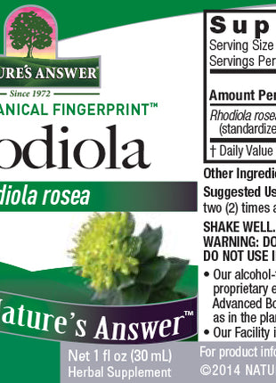 Rhodiola extract Nature's Answer