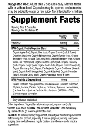 The Vitamin Code - Raw Vitamin C - 60 caps