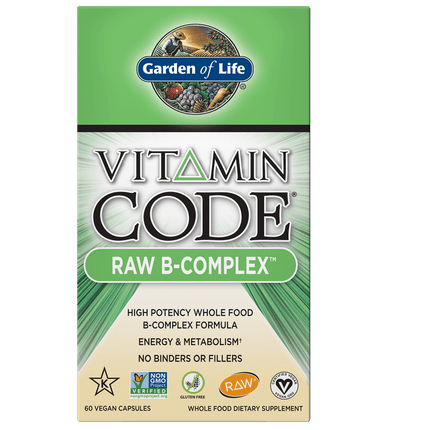 Vitamin Code B - Complex – Natuurlijke B - vitamines uit Voeding (60 capsules) - Garden of Life - SuperfoodShop
