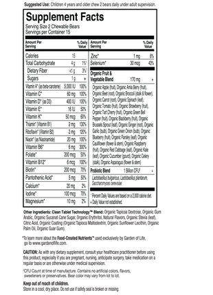 The Vitamin Code Kids (30 kauwtabletten) - The Garden of Life