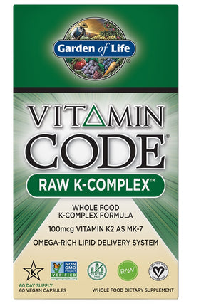 Vitamin Code Raw K-Complex (60 capsules) - Garden of Life