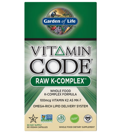 Vitamin Code Raw K-Complex (60 capsules) - Garden of Life