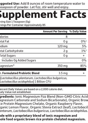 Dr. Formulated Whole Food Magnesium Raspberry Lemon (421,5g) - Garden of Life