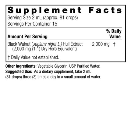 Zwarte Walnoot Extract - Black Walnut – Alcoholvrij (30 ml) - Nature's Answer - SuperfoodShop