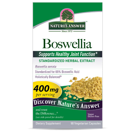 Boswellia Standardized 400mg – 90 Vegan Capsules - Nature's Answer - SuperfoodShop