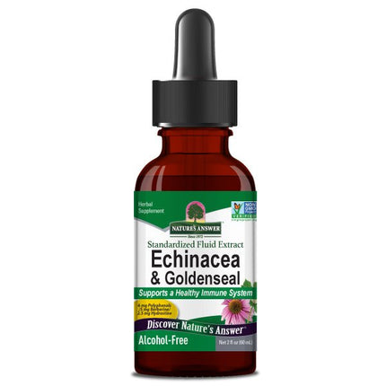 Echinacea & Goldenseal Vloeibaar Extract – 30ml – Alcoholvrij - Nature's Answer - SuperfoodShop
