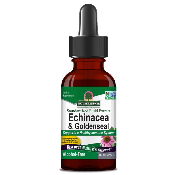 Echinacea & Goldenseal Vloeibaar Extract – 30ml – Alcoholvrij - Nature's Answer - SuperfoodShop