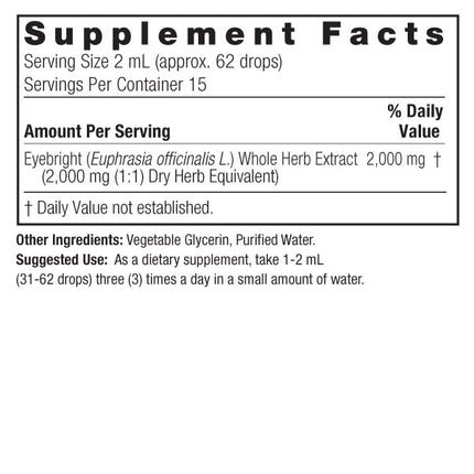 Eyebright Liquid Extract – 30ml – Alcoholvrij - Nature's Answer - SuperfoodShop