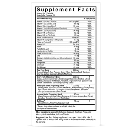 Men’s 100 Multivitamin – 60 Capsules - Nature's Answer - SuperfoodShop