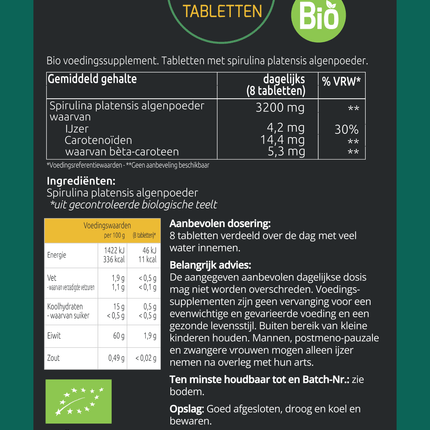 Bio Spirulina – 100% Biologisch & Raw Algenpoeder - Superfoodshop - SuperfoodShop
