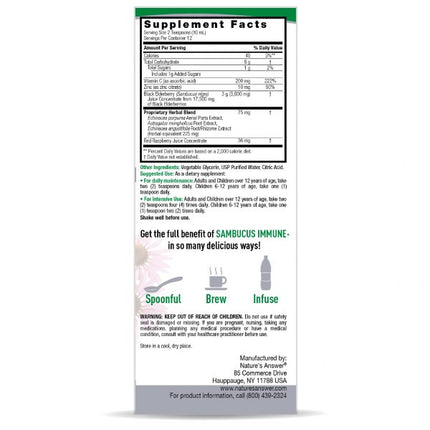 Vlierbessen Extract - Sambucus 120ml - Nature's Answer - SuperfoodShop