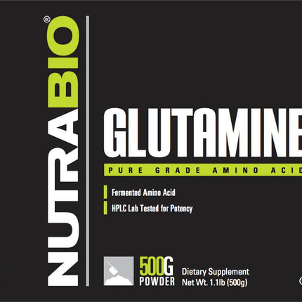 L - Glutamine 500g – Kyowa Quality - 100% Puur & Plantaardig - NutraBio - SuperfoodShop