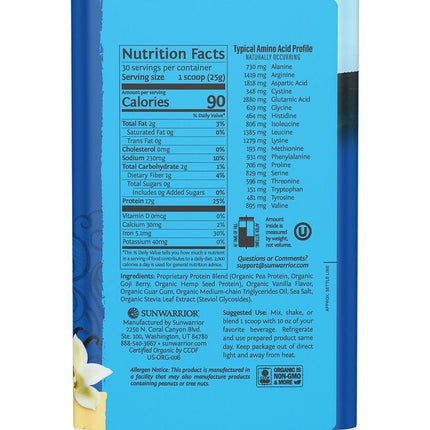 Warrior Blend Proteïne – 750 g - Biologisch - Sunwarrior - SuperfoodShop